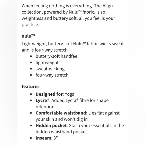 Lululemon Align High-Rise Short 8"
Everglade Green emerald green biker shorts - Picture 11 of 11